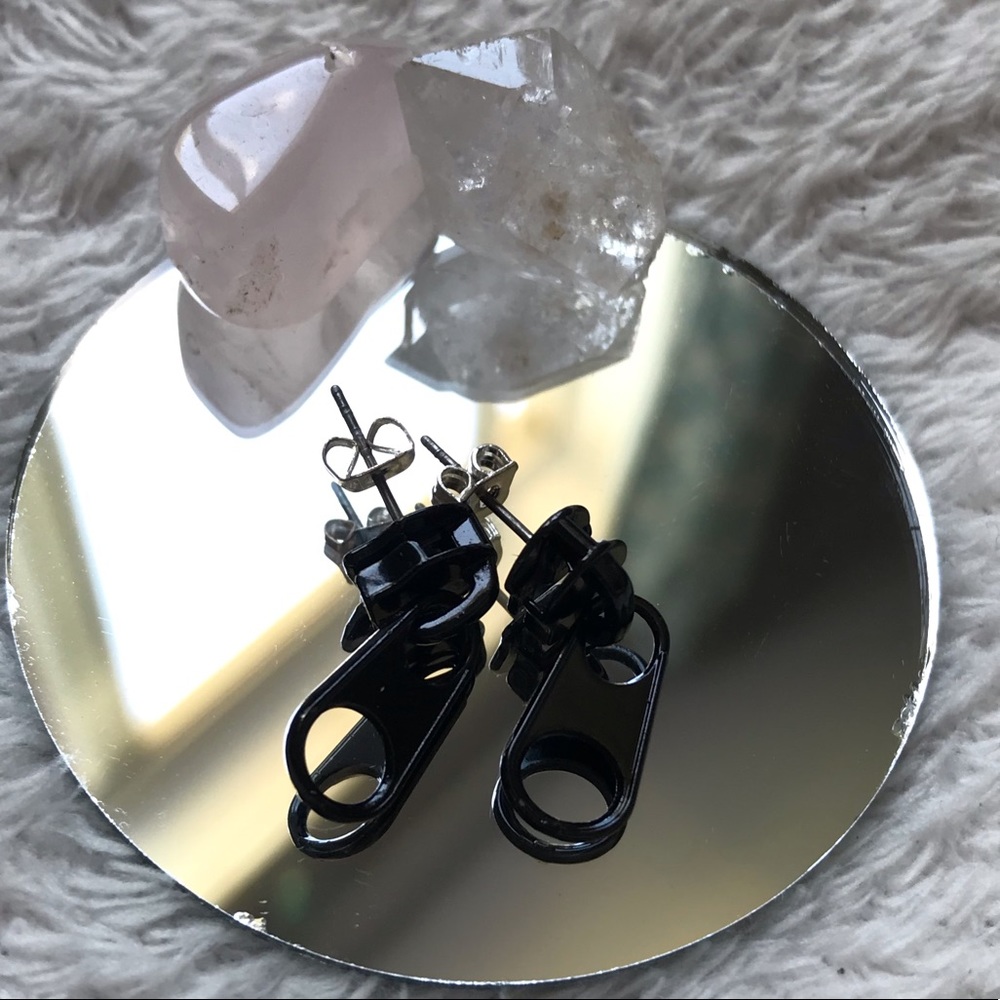 zipper earrings